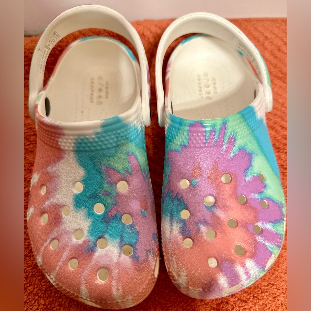 Tie Dye Kids Crocs